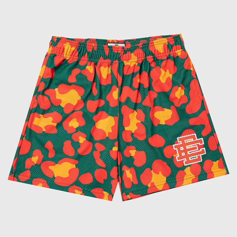 Men's Premium Floral Print Mesh Gym Shorts for Summer Comfort