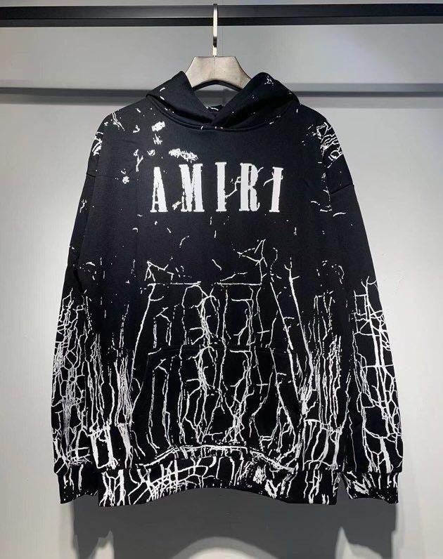 AMIRI Black Paint-Splatter Graphic Hoodie