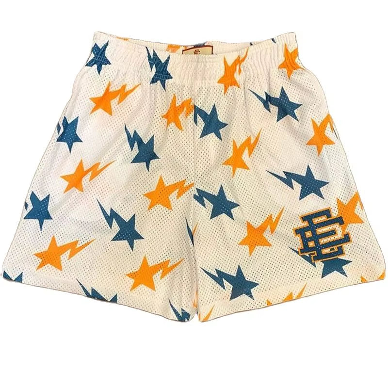 Men's Premium Floral Print Mesh Gym Shorts for Summer Comfort
