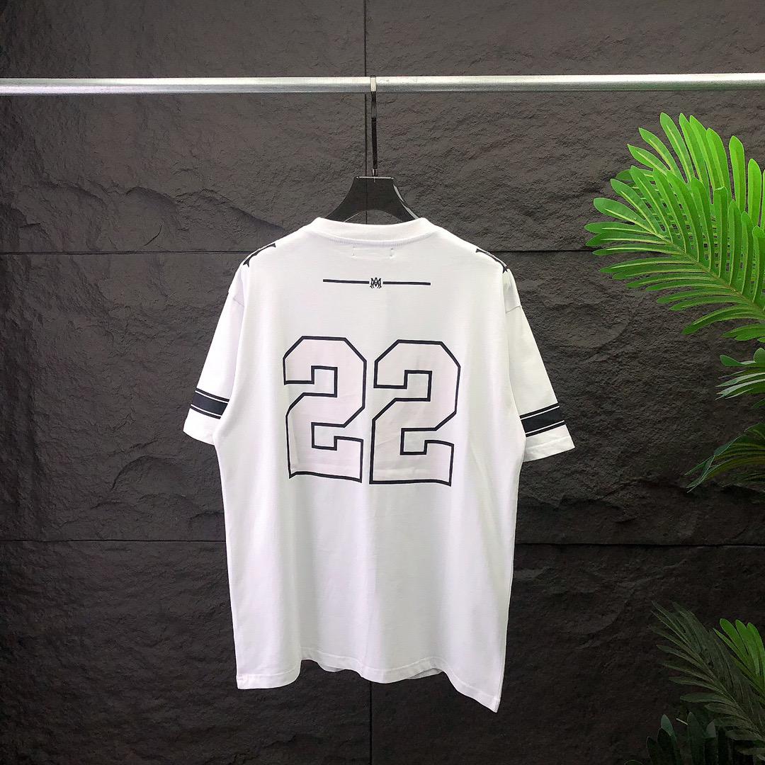 AMIRI “22” Graphic Jersey T-Shirt – White & Black