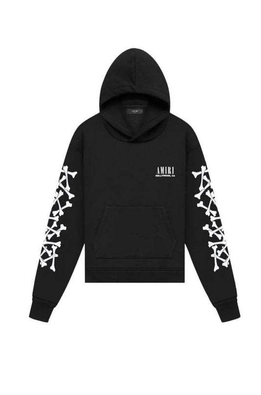 AMIRI Bone Print Hoodie in Black