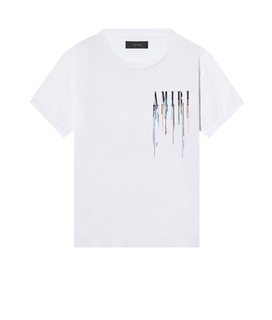 AMIRI Drip Logo White T-Shirt
