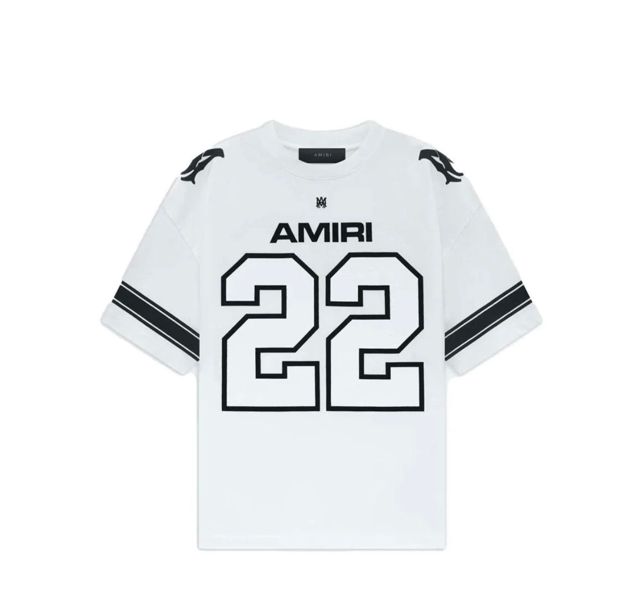 AMIRI “22” Graphic Jersey T-Shirt – White & Black