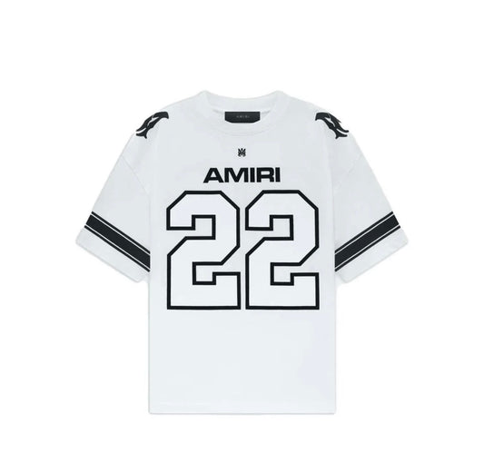 AMIRI “22” Graphic Jersey T-Shirt – White & Black