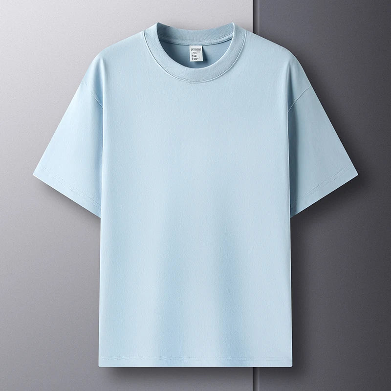 Elevate Your Summer Wardrobe with Our 100% Pure Cotton Short Sleeve T-Shirt for Men - Breathable, Casual Style!