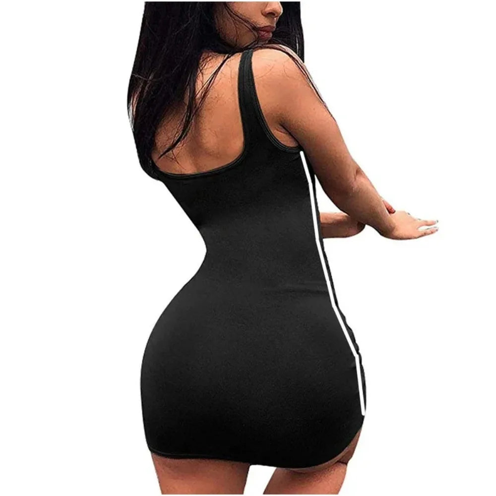 Elevate Your Summer Style with Our Sexy Slim Fit Sleeveless Sheath Dress