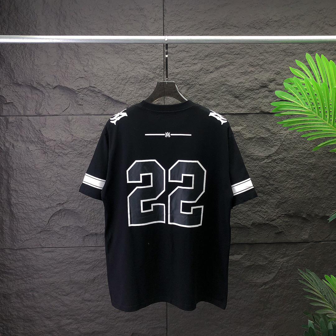 AMIRI “22” Graphic Jersey T-Shirt – White & Black