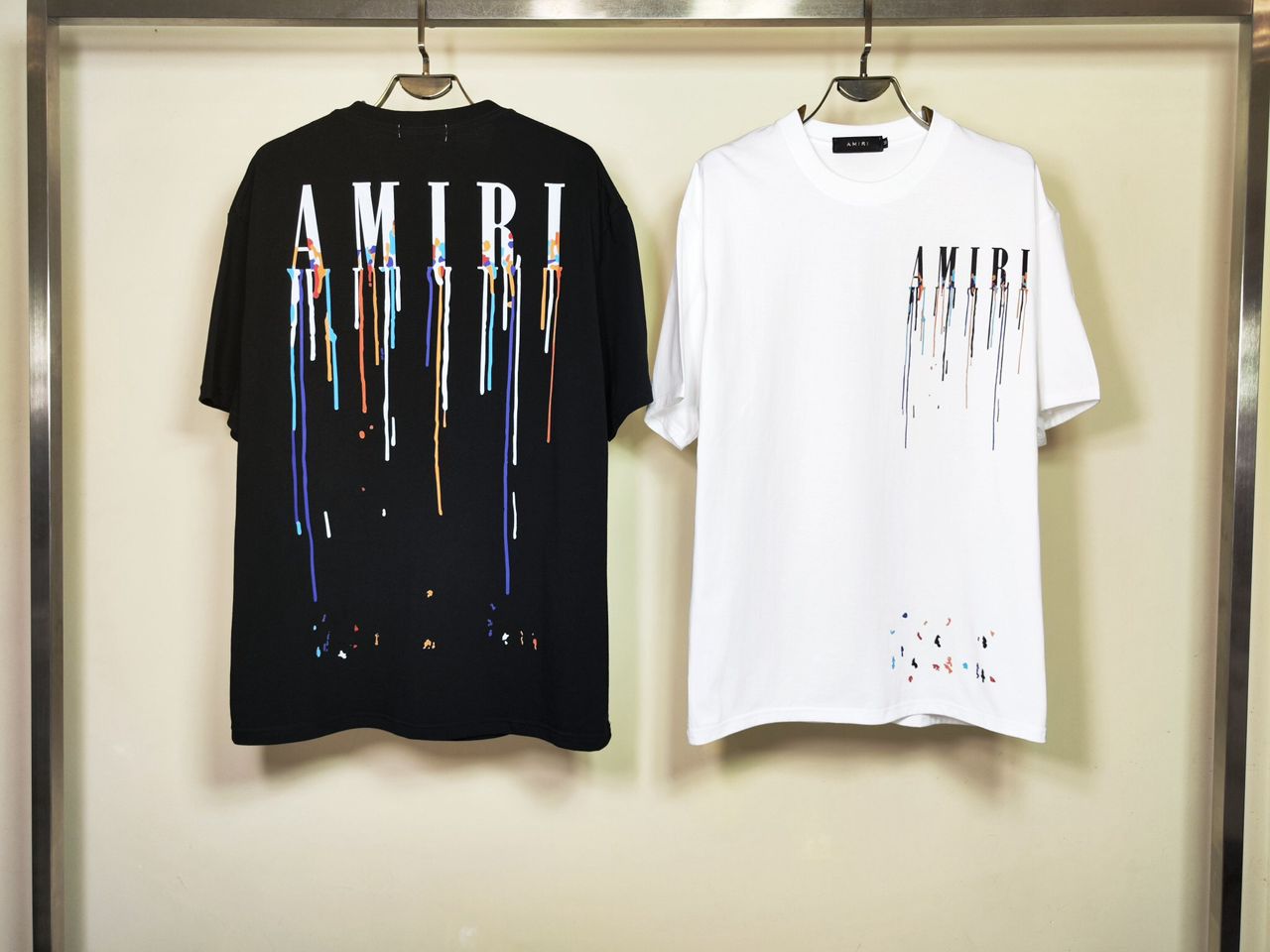 AMIRI Drip Logo White T-Shirt