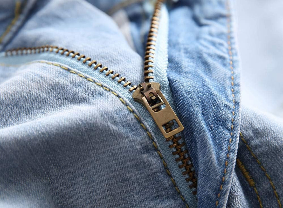 Men's Slim Fit Ripped Denim Jeans - Tailored Casual Comfort with a Fashion-Forward Touch